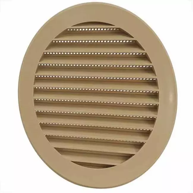 Lamellengitter Kunststoff  Ø100 mm beige - VR100Y