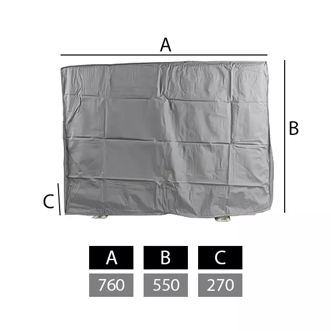Abdeckung für Außengeräte klein 760 x 550 x 270 mm
