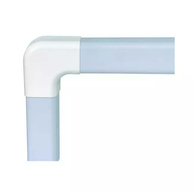 Climaplus Klimakanal Winkel flach gebogen 125 x 75mm RAL 9010 WEISS