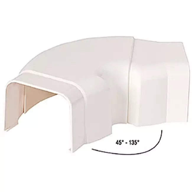 Climaplus Klimakanal Einstellbare Biegung 70x55mm RAL 9010 WEISS