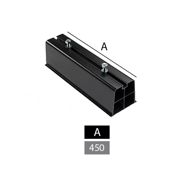 Montageschiene Außeneinheit aus Hart-PVC, Länge 450 mm