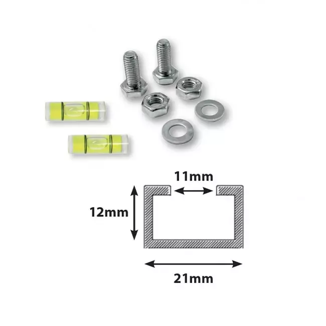 SUMO Außengeräte-Montageschiene aus schwingungsdämpfendem Gummi 600 mm