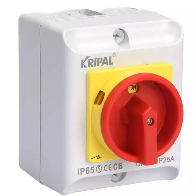 Wartungsschalter 20A 4-polig 230-440V, IP65 + 2 x Kabelverschraubung