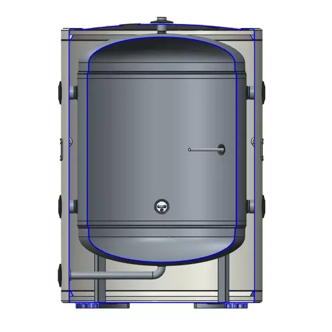 Pufferspeicher Edelstahl Duplex 100L mit 2KW-Widerstand