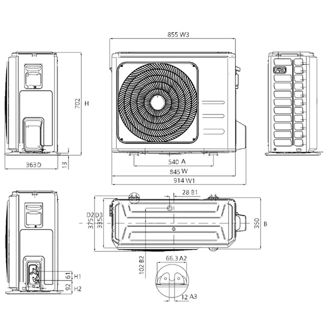 MaxiCool AURORA Dual Inverter Klimaanlage 7,0 kW Set