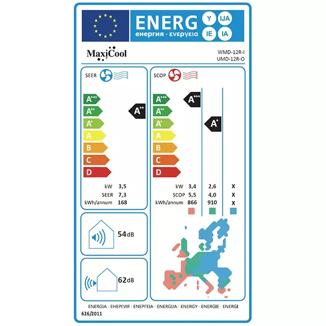 Maxicool Inverter Konsole Klimaanlage R32 3,5 kW Set