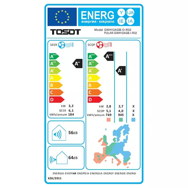 Tosot PULAR by GREE Single Split Klimaanlage R32 3,5 kW Set