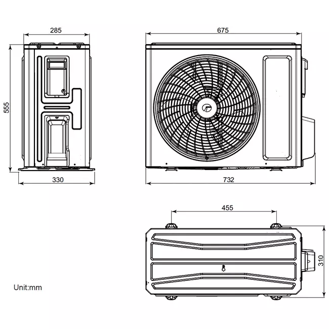 TOSOT CLIVIA by GREE Klimaanlage Inverter Black 2,5 kW R32 Set