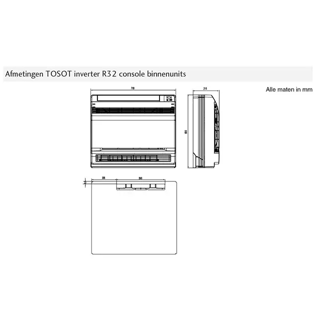 TOSOT CONSOLE by GREE Klimaanlage Inverter R32 3,5 kW Set