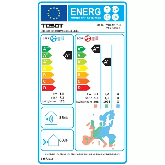TOSOT CONSOLE by GREE Klimaanlage Inverter R32 3,5 kW Set
