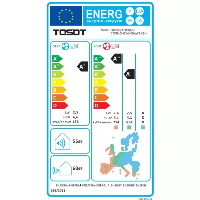 Tosot by GREE COSMO Klimaanlage Innengerät 2.5/2.8 kW R32