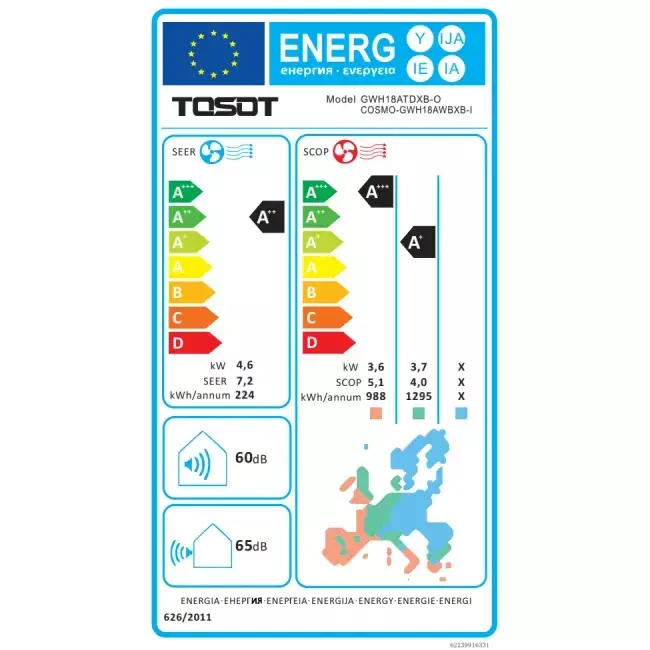 Tosot by GREE COSMO Klimaanlage Innerngerät 5.4/5.8 kW R32