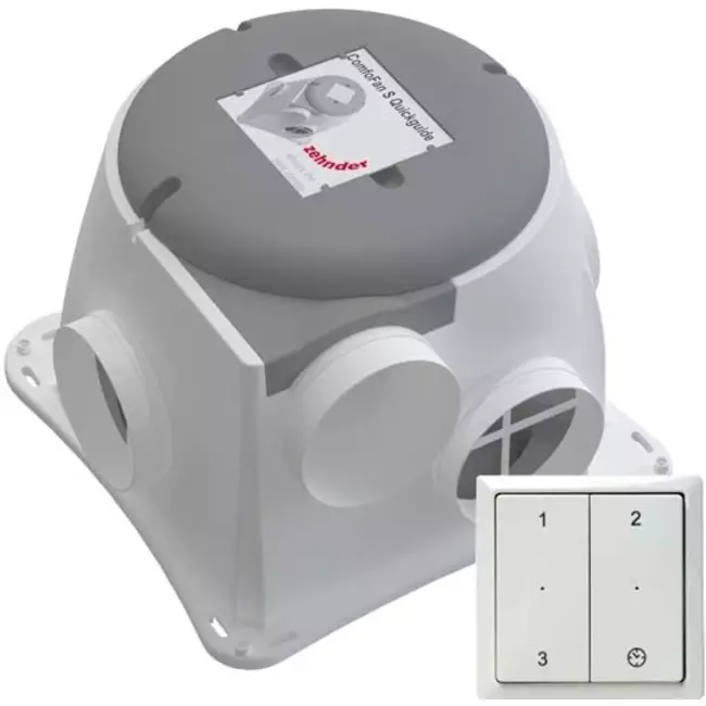 Zehnder ComfoFan Silent-Paket 460 m³/h + RFZ-Steuerung – Schutzkontaktstecker