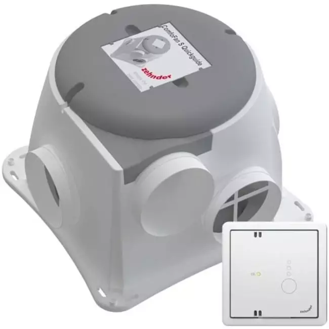 Zehnder ComfoFan Silent 460 m³/h + CO₂-Sensor – Schutzkontaktstecker