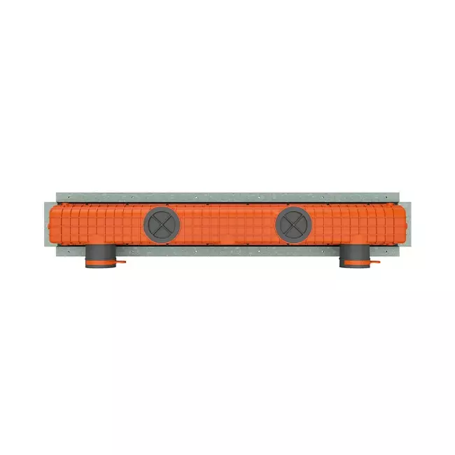 Ergovent verputzbarer rahmenloser Schlitzdurchlass 1000 mm mit Anschlussdurchmesser 75 mm – Profil