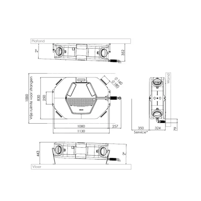 Orcon WRG Deckengerät HRC-260-OptiAir