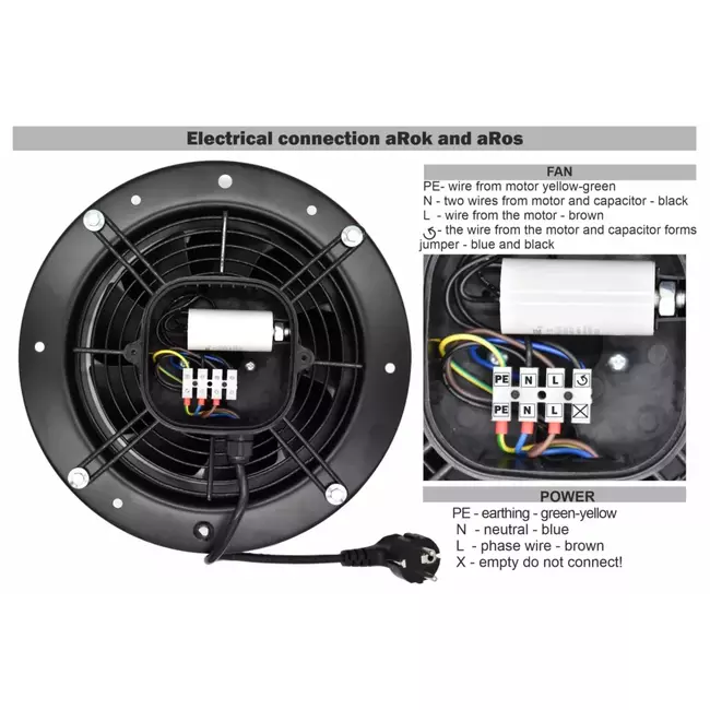Axialventilator rund 200mm - 780m³/h - aRos