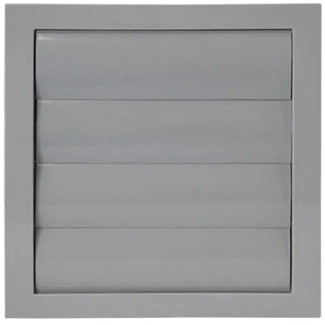 Lamellengitter Überdruck 190x190mm Ø125mm Grau ND12ZP