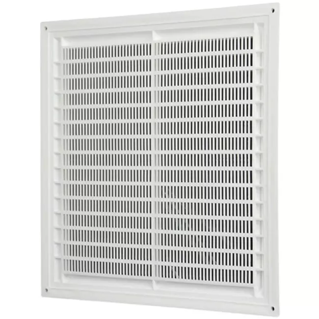 Lüftungsgitter quadratisch mit Insektenschutz Weiß 250x250mm VR2525
