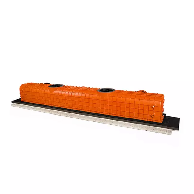 Ergovent verputzbarer rahmenloser Schlitzdurchlass 1050 mm mit Anschlussdurchmesser 75 mm - Modular - 1 Schlitz