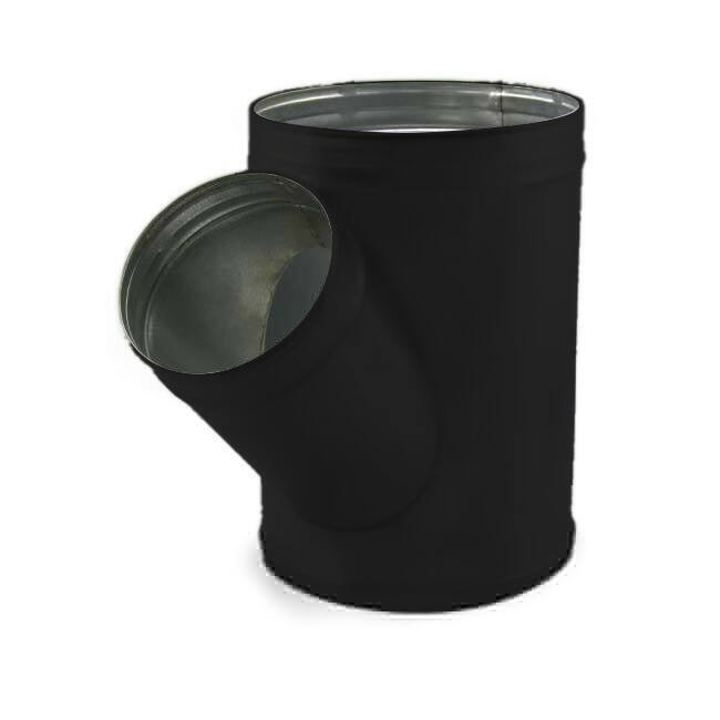Wickelfalz T-Stück 45° Ø 80mm mit Abzweigung nach Ø 80mm - maßgeschneidert RAL9005