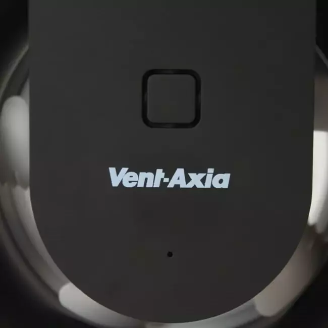 Badezimmerventilator Svara mit Timer, Feuchtigkeits- und Lichtsensor, 100–125 mm (App-gesteuert), SCHWARZ