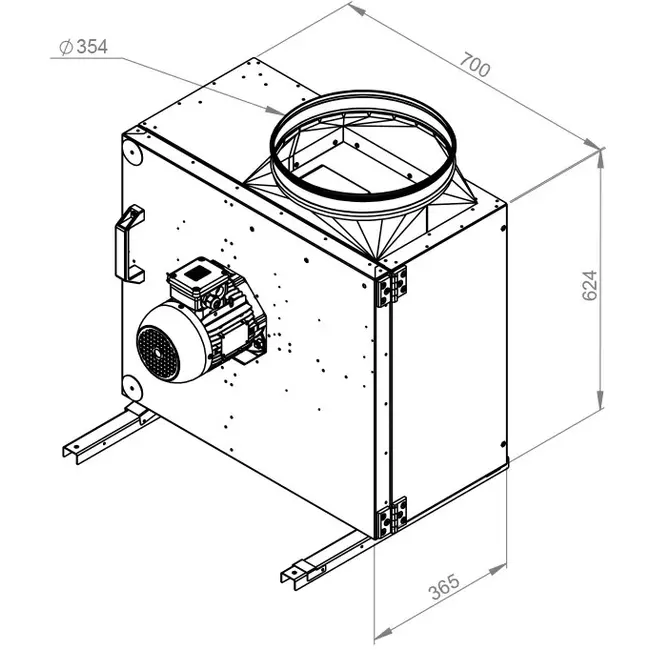 Kastenventilator Rauchgas F400 - MPS 315 D4 F4 30
