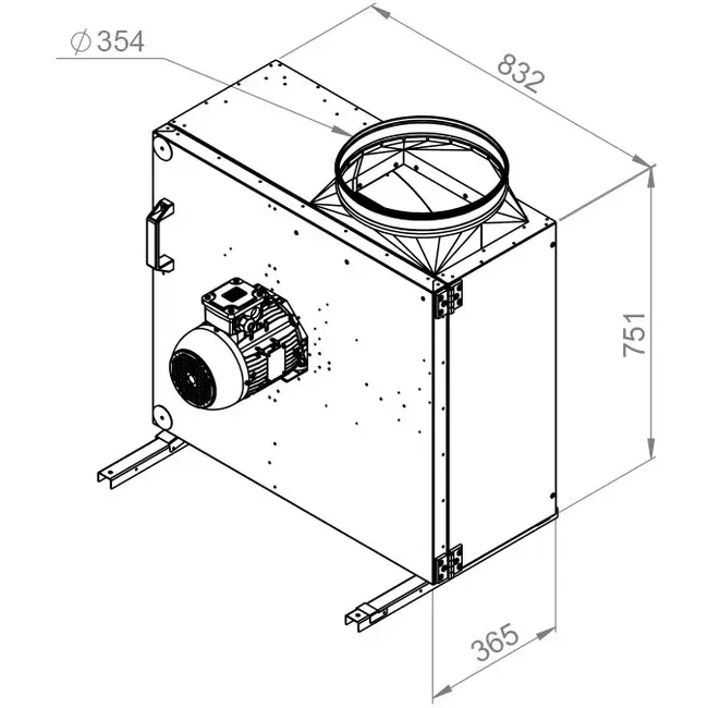 Kastenventilator Rauchgas F400 - MPS 450 D4 F4 30