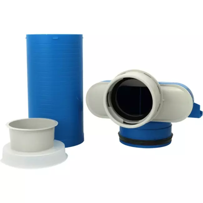 Uniflex Plus Ventilkollektor 1x Ø90mm mit Schiebehülse 250mm & Schutzstecker Ø125mm