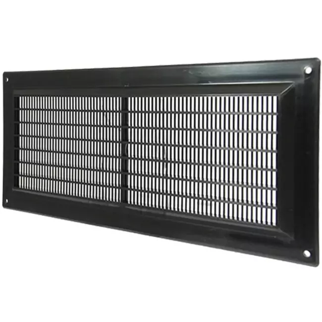Lüftungsgitter Kunststoff rechteckig mit Grill 130x300 Schwarz - VR1330M