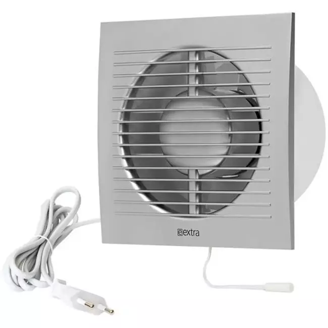 Badlüfter Standard EE100WPS - Ø 100mm Silber mit Zugschnur und Stecker