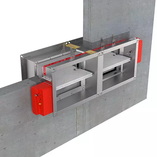 Brandschutzklappe rechteckig Handbetrieb - E-FD25 200x200 R