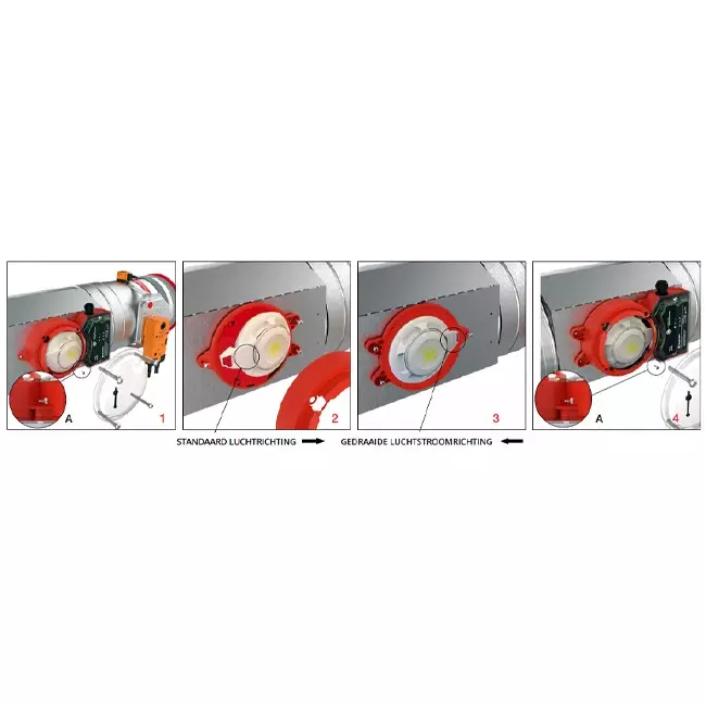 Rauchmelder 24V für runde Brandschutzklappe 125 mm - E-FDC A SSA D125 24