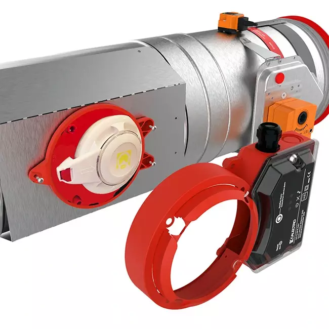 Rauchmelder 24V für runde Brandschutzklappe 125 mm - E-FDC A SSA D125 24