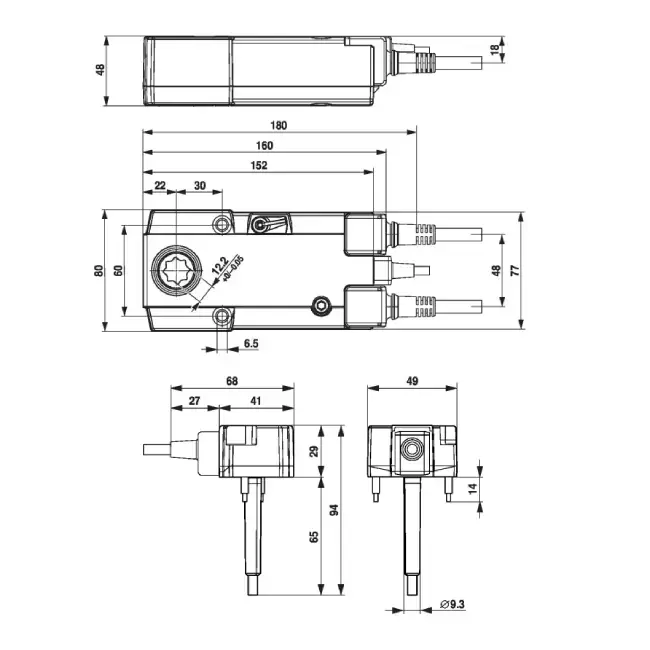 Brandschutzklappen-Servomotor 230V, 4 Nm, öffnen/schließen - E-BFL230 T