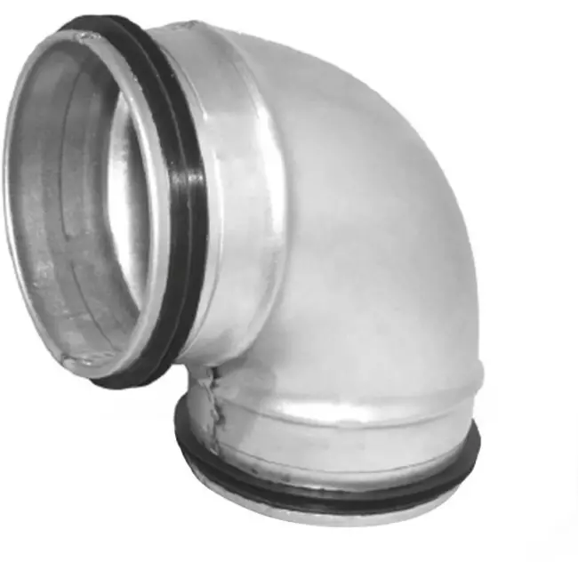 Kurzer Wickelfalz Bogen 90° Ø 150mm