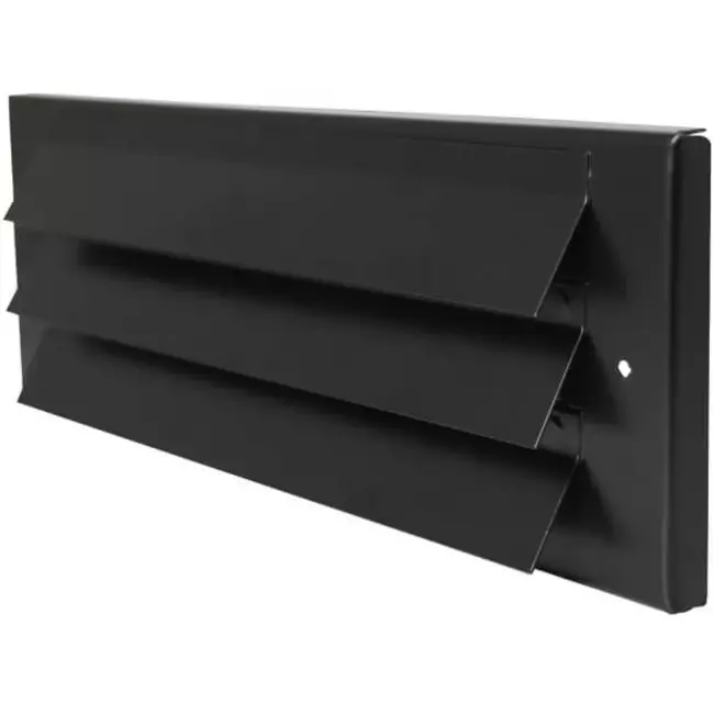 Außenwandgitter für Aufputzmontage 300mm x 100mm SCHWARZ