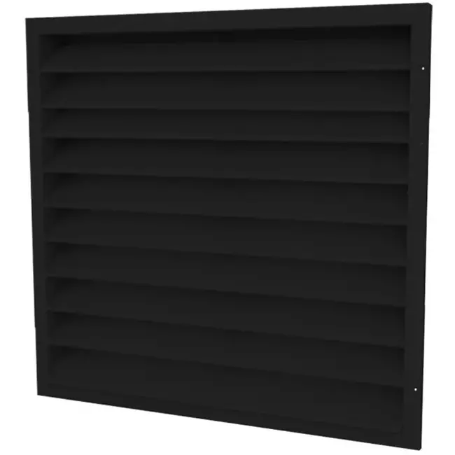 Außenwanddurchlässe 300x300 Stahl mit feststehenden Lamellen - RAL 9005