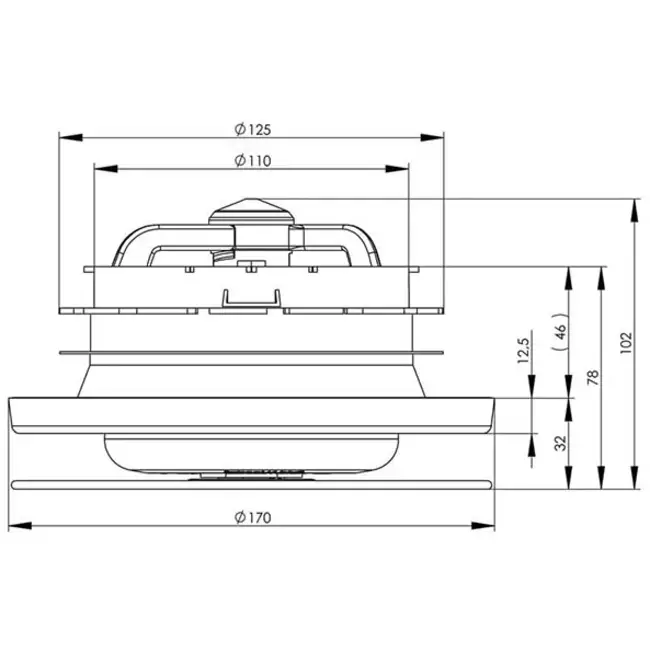 Zehnder ComfoValve Luna E125 Abluftventil