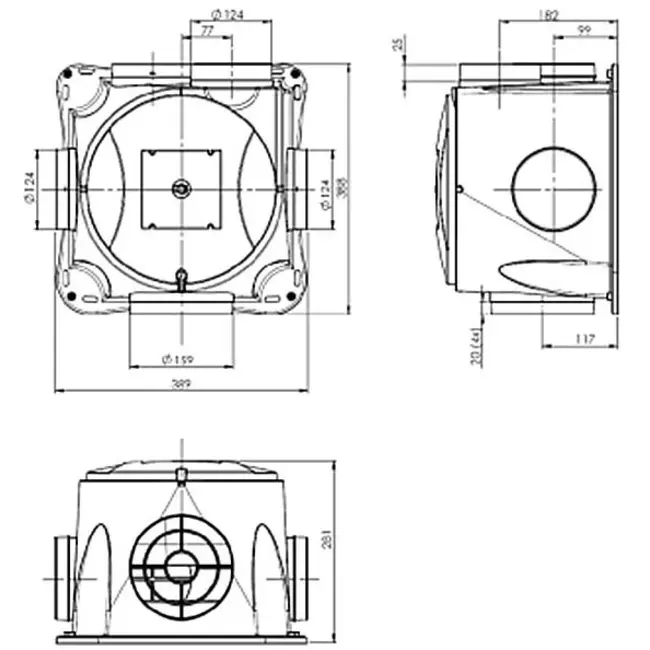 Zehnder ComfoFan Silent-Paket 460 m³/h + RFZ-Steuerung – Schutzkontaktstecker