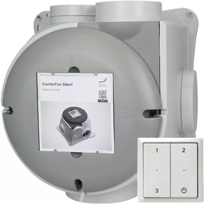 Zehnder ComfoFan Silent-Paket 460 m³/h + RFZ-Steuerung – Schutzkontaktstecker