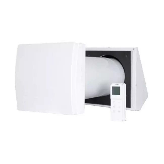 Dezentrale WRG-Lüftungsanlage HRU Wand Ø150 mit Fernbedienung - 60 m³/h - HRU-WALL-RC-150-60-PEG