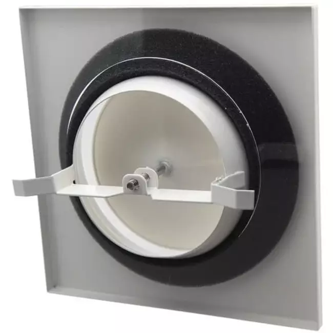 Belüftungsventil Auslass Metall quadratisch Ø125 mm weiß mit Reibungsfedern - DVSQ125