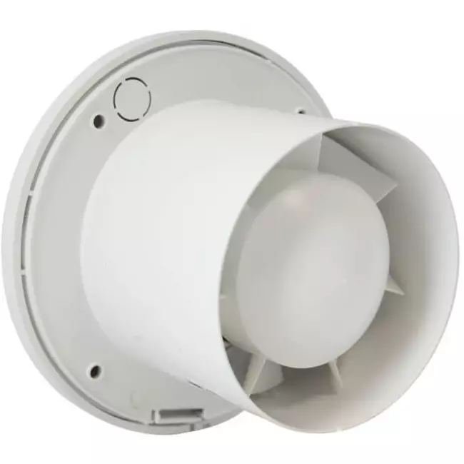 Badlüfter Ø 100 mm Mit Feuchtigkeitssensor und timer Weiß rund - EA100HT