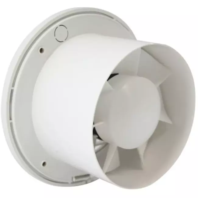 Badlüfter Ø 125 mm Mit Feuchtigkeitssensor und timer Weiß rund - EA125HT