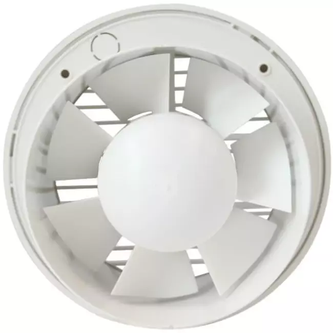 Badlüfter Ø 125 mm Mit Feuchtigkeitssensor und timer Weiß rund - EA125HT