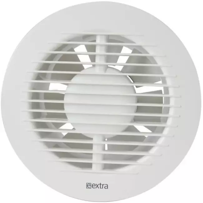 Badlüfter Ø 125 mm Mit Feuchtigkeitssensor und timer Weiß rund - EA125HT