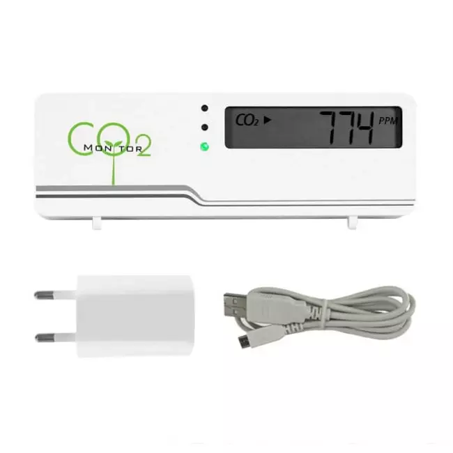 CO₂-Messgerät – Air Indicator Compact inklusive Temperaturanzeige + Stecker