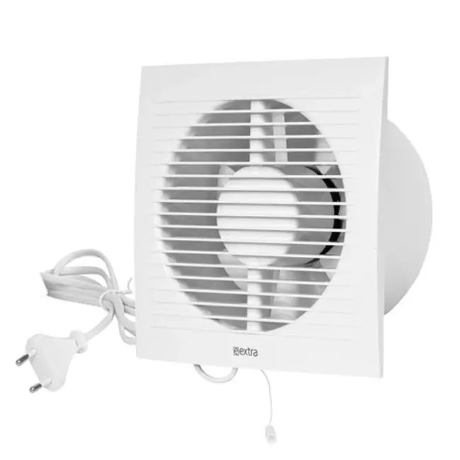 Badlüfter Ø 125mm weiß mit Zugschnur und Stecker - Standard EE125WP