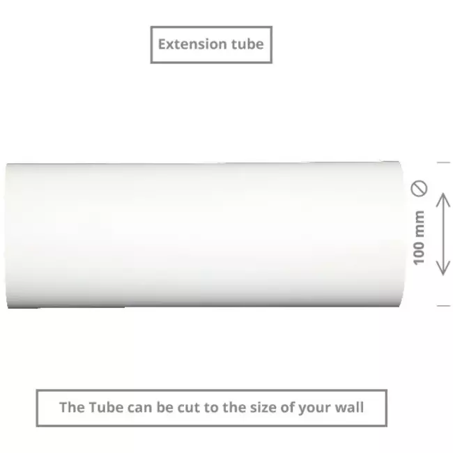 Europlast dezentrale Wohnraumlüftung 100 mm mit WRG, Zugschnur und Stecker<